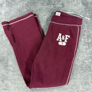 Vintage Y2K Abercrombie and Fitch Women’s Small Wide Leg Sweatpants Maroon